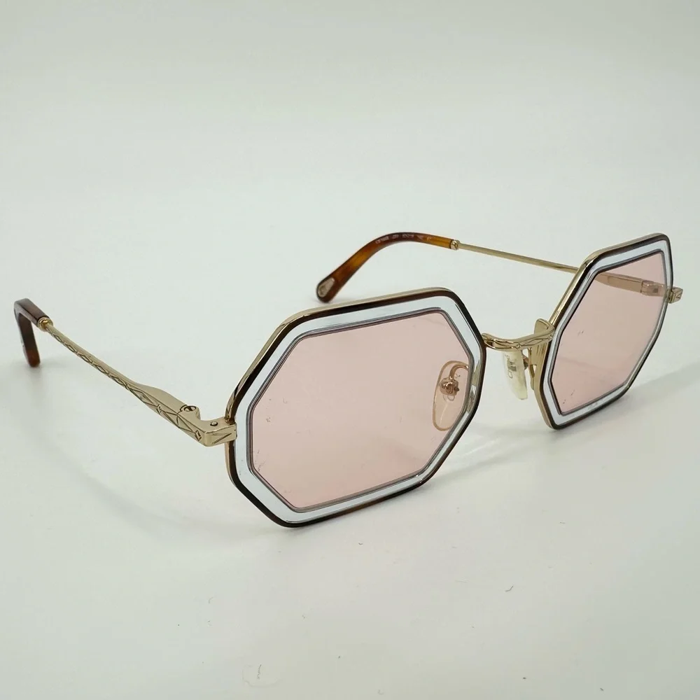 Chloe CE146S Tally Octagonal Sunglasses Pink Lens